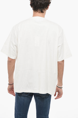 Crew-Neck Cotton T-shirt with Frontal Logo