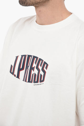 Crew-Neck Cotton T-shirt with Frontal Logo