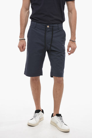 Shorts In Cotone con Elastico in Vita
