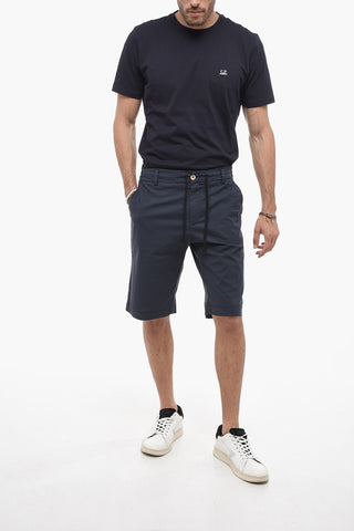 Shorts In Cotone con Elastico in Vita
