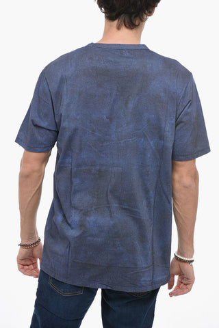 Vintage Effect Printed Short Sleeved T-shirt