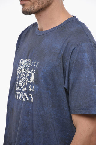 Vintage Effect Printed Short Sleeved T-shirt