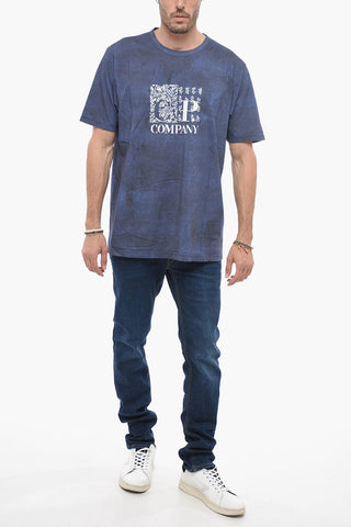Vintage Effect Printed Short Sleeved T-shirt