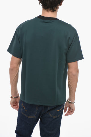 Besticktes Rundhals-T-Shirt