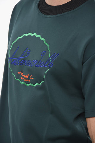 Besticktes Rundhals-T-Shirt