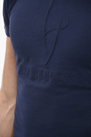 Solid Color LUCCA Crew-neck T-Shirt with Embossed Logo