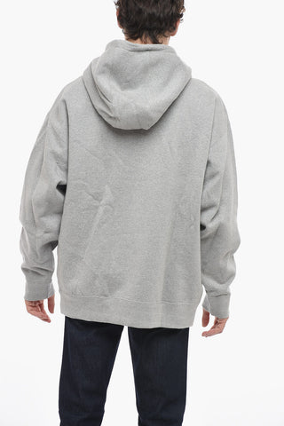 Hoodie aus Baumwoll-Frottee mit aufgesetzter Tasche