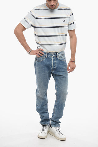 Straight Leg ROCK Jeans with Silver Buttons 17cm