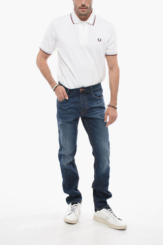 Stretch Denim RAVELLO Jeans with Visible Stitching 18cm
