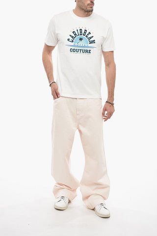 Maxi Printed Frontal Crew-Neck T-shirt