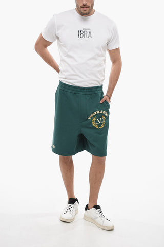Solid Color Sweatshorts with Printed Logo