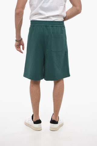 Solid Color Sweatshorts with Printed Logo