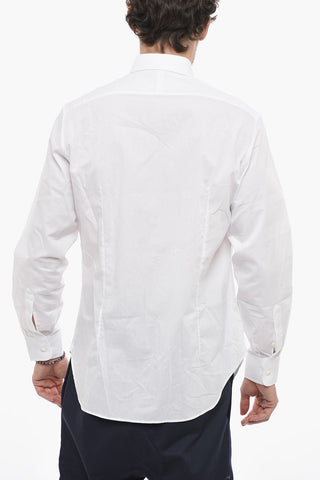 Camicia a Righe con Collo Francese