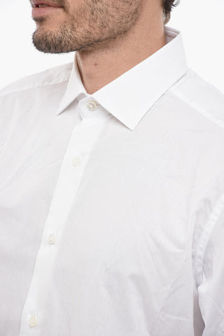 Camicia a Righe con Collo Francese