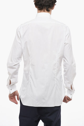 Camicia in Popeline di Cotone a Tinta Unita