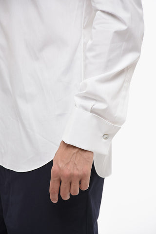 Camicia in Popeline di Cotone a Tinta Unita