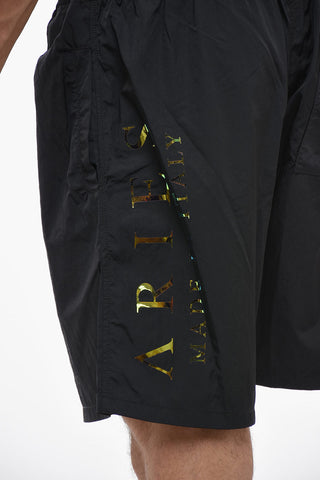 Shorts in Nylon con Elastico in Vita