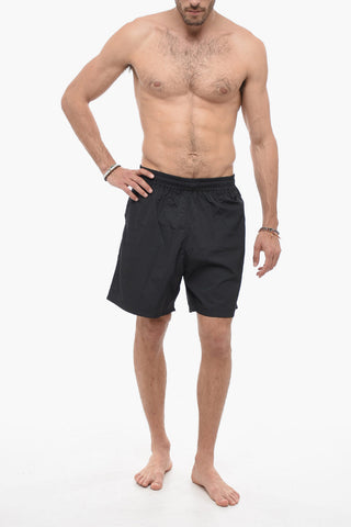 Shorts in Nylon con Elastico in Vita