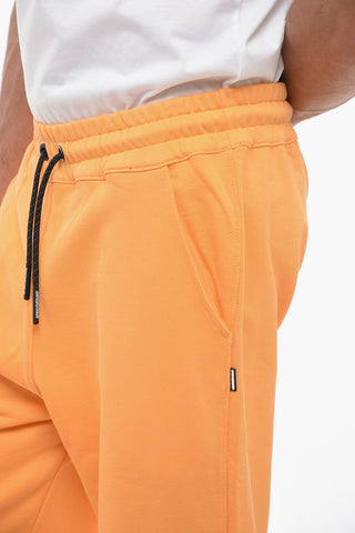 Joggers in Cotone Garzato a Tinta Unita