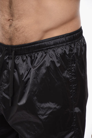 Solid Color Swim Shorts with 3 Pockets