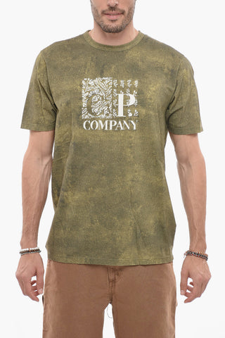 Vintage Effect Printed Short Sleeved T-shirt
