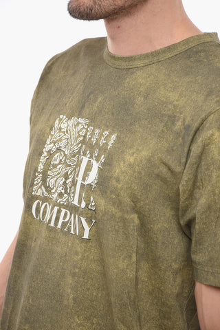 Vintage Effect Printed Short Sleeved T-shirt