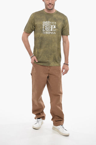 Vintage Effect Printed Short Sleeved T-shirt