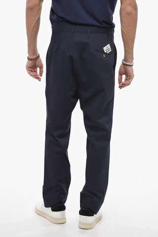Organic Cotton Pants with Contrasting Embroidery