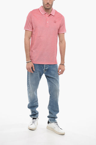 Logoed 3-buttons Cotton Polo Shirt