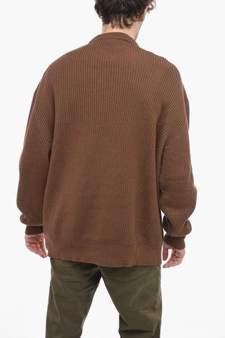 Solid Color Lightweight Cotton Crew-neck Sweater