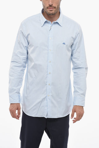 Camicia a Righe Awning con Collo Italiano