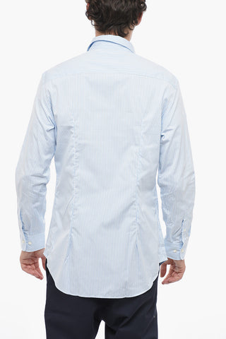 Camicia a Righe Awning con Collo Italiano