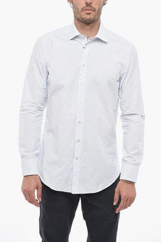 Camicia Casual Con Logo All-Over