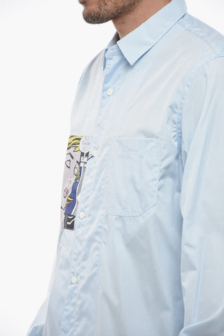 MAN Poplin Cotton Shirt with Front Print