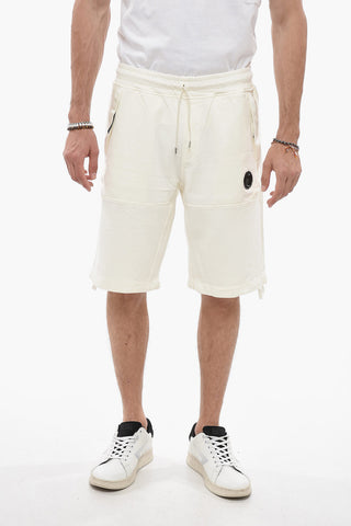 Shorts In Cotone Garzato Con Coulisse