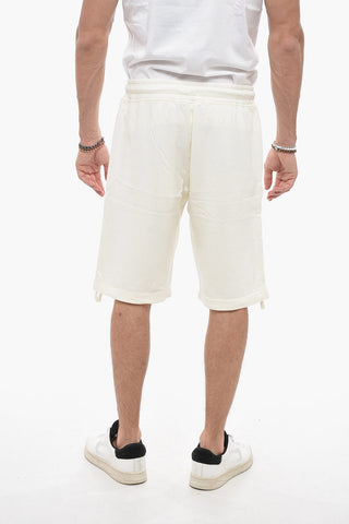 Shorts In Cotone Garzato Con Coulisse