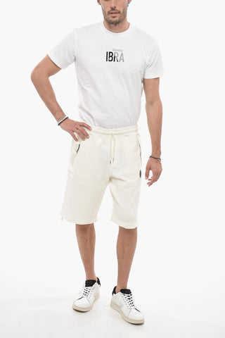 Shorts In Cotone Garzato Con Coulisse