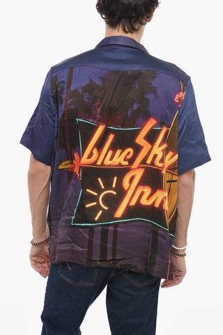 All-Over Printed Satin Shirt