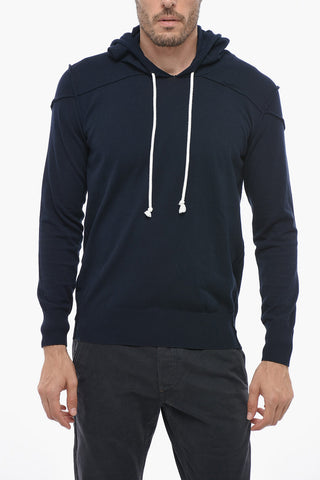 Maglia In Cotone Leggero con Cappuccio