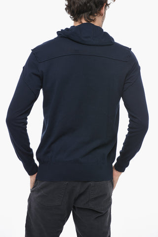 Maglia In Cotone Leggero con Cappuccio