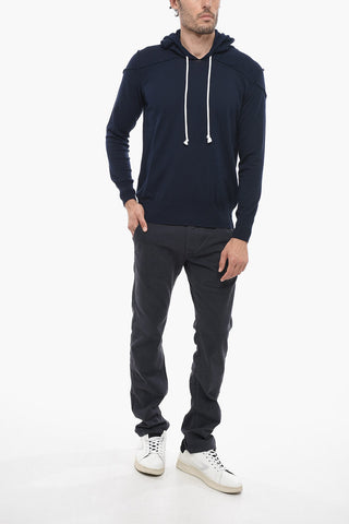Maglia In Cotone Leggero con Cappuccio