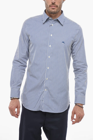 Classic Collar Awning Striped Shirt
