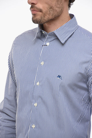 Classic Collar Awning Striped Shirt