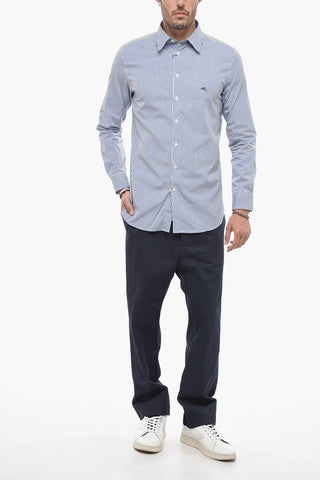 Classic Collar Awning Striped Shirt