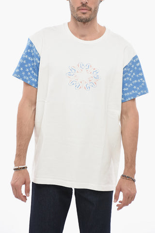 Oversized Fit UNISEX Crew-Neck T-Shirt with Printed Sleeves