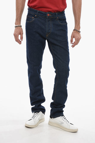 Stretch Denim RAVELLO Jeans with Golden Buttons 18cm