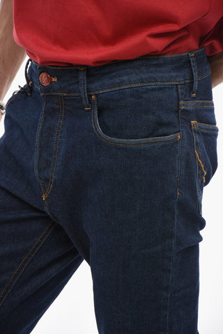 Stretch Denim RAVELLO Jeans with Golden Buttons 18cm