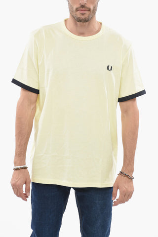 T-Shirt Girocollo con Logo Ricamato