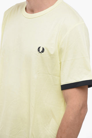T-Shirt Girocollo con Logo Ricamato