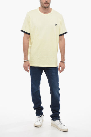 T-Shirt Girocollo con Logo Ricamato